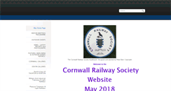 Desktop Screenshot of cornwallrailwaysociety.org.uk