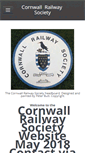 Mobile Screenshot of cornwallrailwaysociety.org.uk