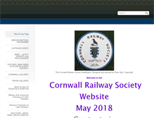 Tablet Screenshot of cornwallrailwaysociety.org.uk